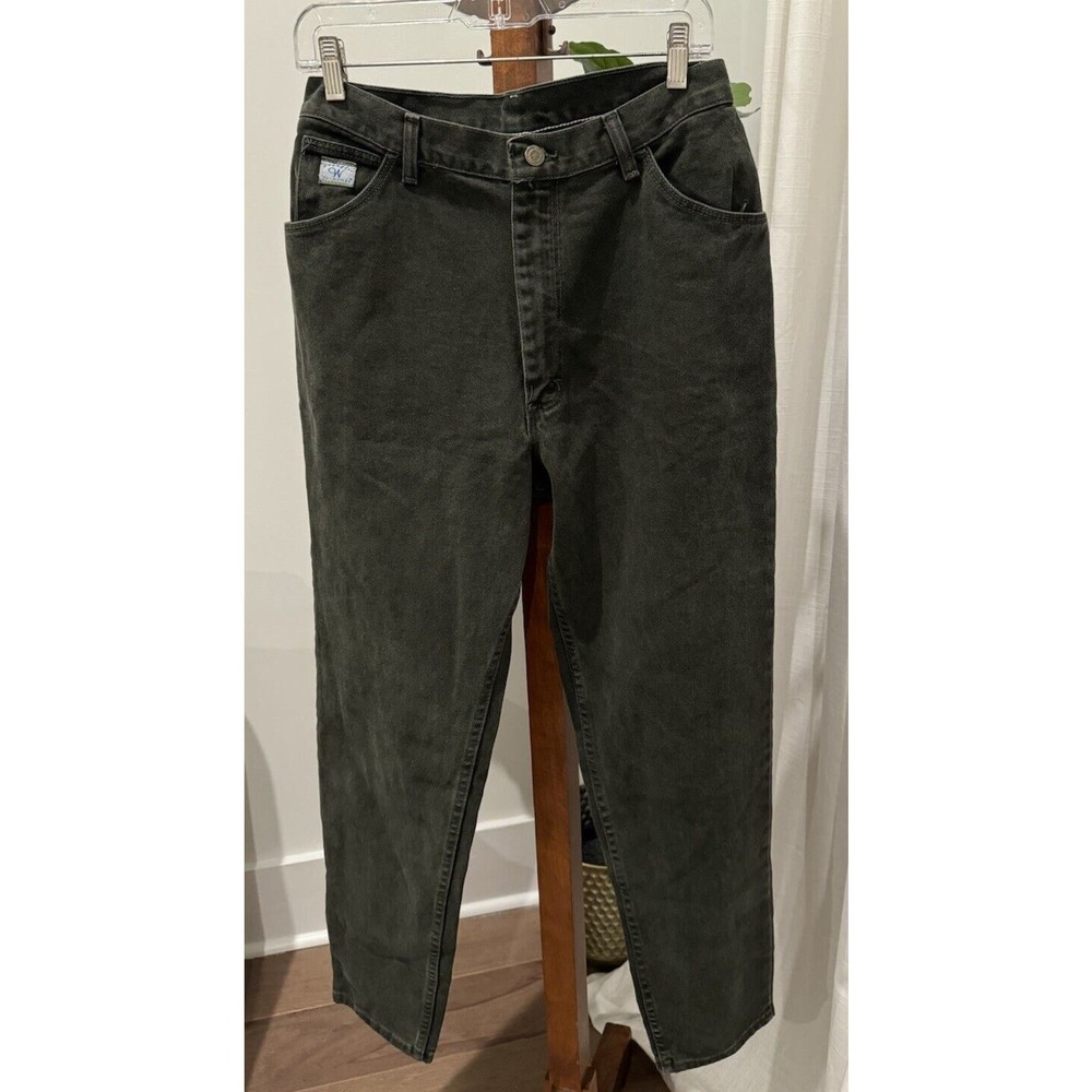 Womens Vintage Wrangler For Women Green Denim Jean MSR01IG Made in USA Size 12